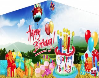 happy birthday banner bounce house